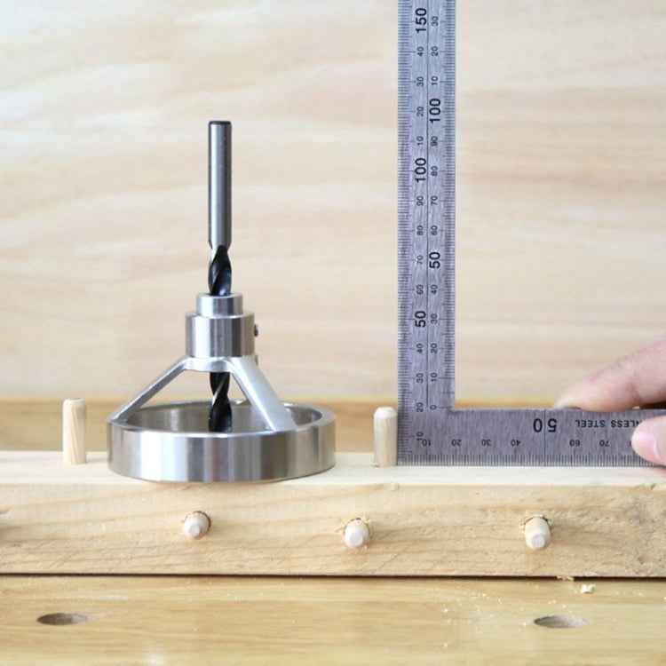 16 in 1 Drill Guide Vertical Pocket Hole Jig 5/6/7/8/9/10/12mm Drill Bit Hole Locator Stainless Steel Woodworking Jig Kit