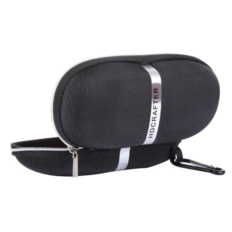 HDCRAFTER E-001 Sunglasses Zipper Style Solid Glasses Protection Case + Microfiber Cloth, Size: 16*7*4cm, HDCRAFTER E-001 Glasses Case