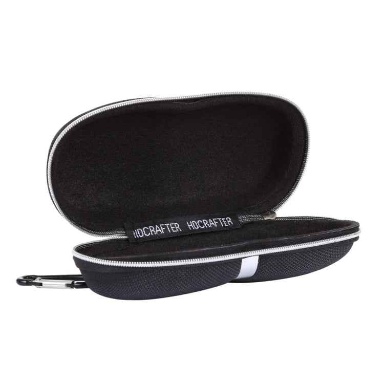 HDCRAFTER E-001 Sunglasses Zipper Style Solid Glasses Protection Case + Microfiber Cloth, Size: 16*7*4cm, HDCRAFTER E-001 Glasses Case