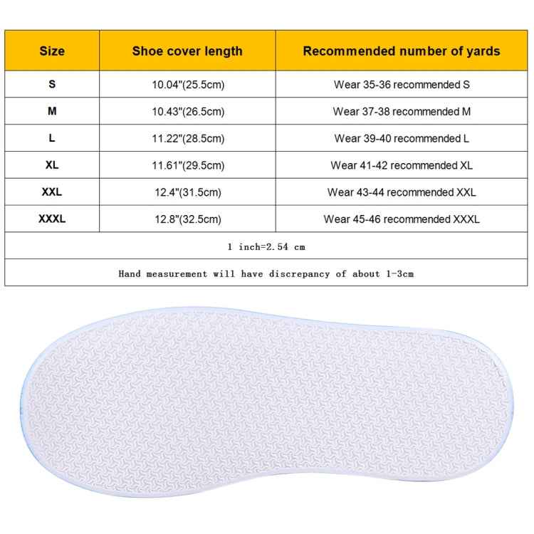 Fashion PVC Non-slip Waterproof Thick-soled Shoe Cover Size: XXXL