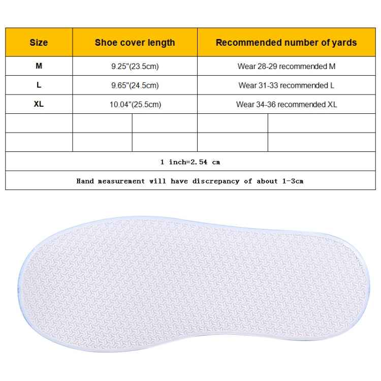 Fashion Children PVC Non-slip Waterproof Thick-soled Shoe Cover Size: M