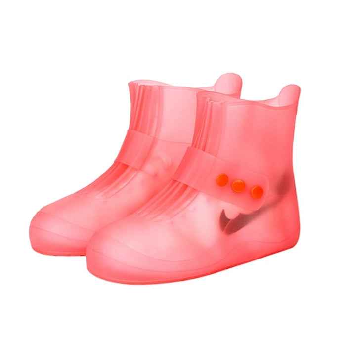 Fashion Integrated PVC Waterproof Non-slip Shoe Cover with Thickened Soles Size: 30-31
