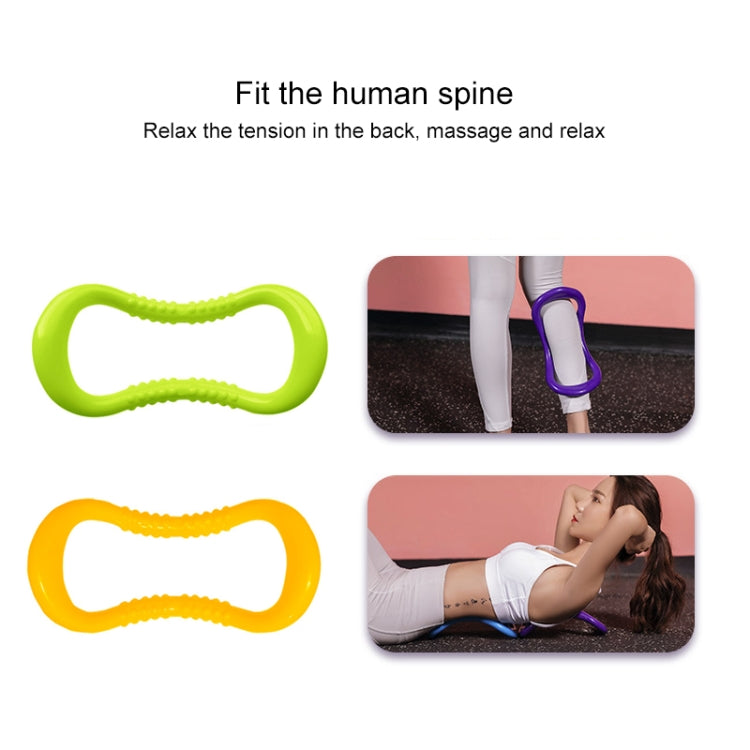 PP Double Massage Point Yoga Circle Fascia Stretching Ring Pilates Resistance Ring, Grass Green, Light Pink, Purple, Sky Blue, Yellow, Dark Blue, Pink, Green