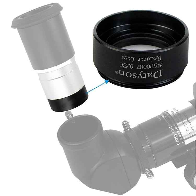 Datyson 5P0092 Coarse Threaded Astronomical Telescope Accessories 1.25 inch 0.5X Reduced Focus Lens Reduced Power Lens