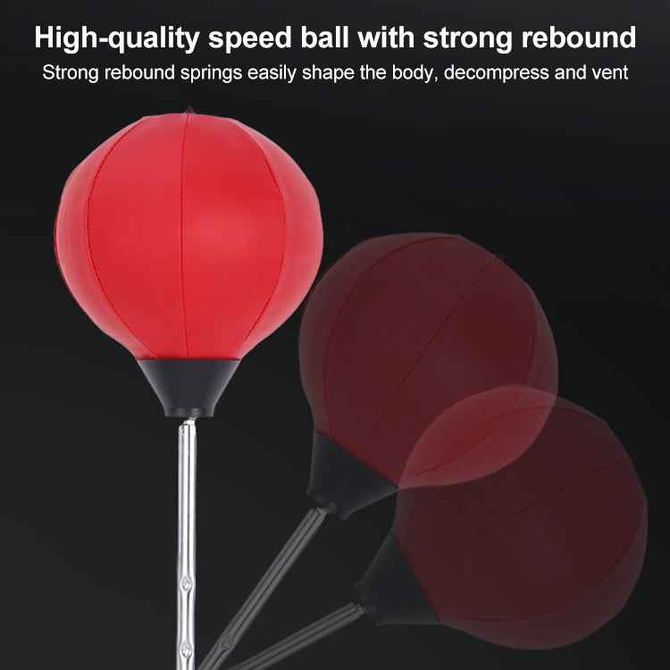 Adult Suction Cup Version Height Adjustable Vertical PU Leather Vent Ball Boxing Speed Ball Family Fitness Equipment without Gloves, without Gloves Black Red, without Gloves Red