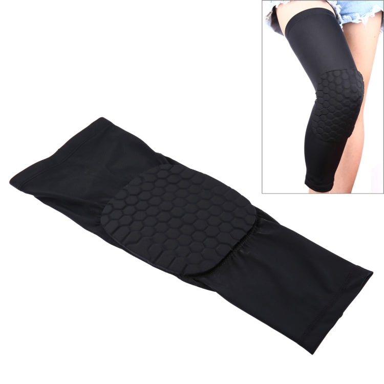 1 PC Beehive Shaped Sports Collision-resistant Lycra Elastic Knee Support Guard, Long Version, Size: L, L
