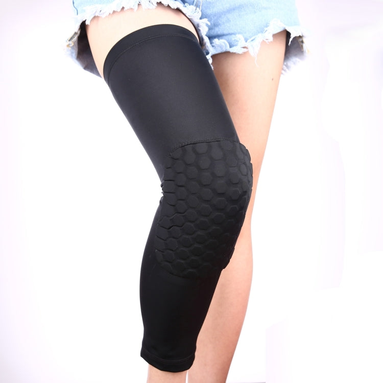 1 PC Beehive Shaped Sports Collision-resistant Lycra Elastic Knee Support Guard, Long Version, Size: M, M
