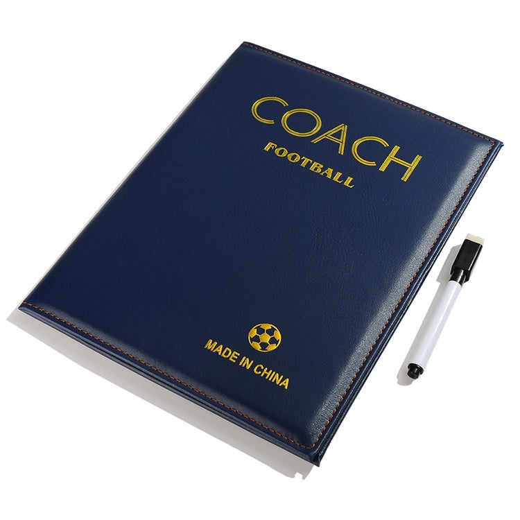 Foldable Football Coach Demonstration Board Magnetic Football Coach Board Clipboard Book Cover with Pen, Foldable Cover