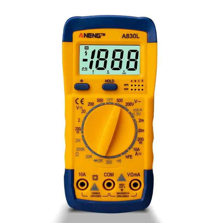 ANENG A830L Handheld Multimeter Household Electrical Instrument (Yellow Grey), OG8759A, OG8759B, OG8759C, OG8759D, OG8759E, OG8759F
