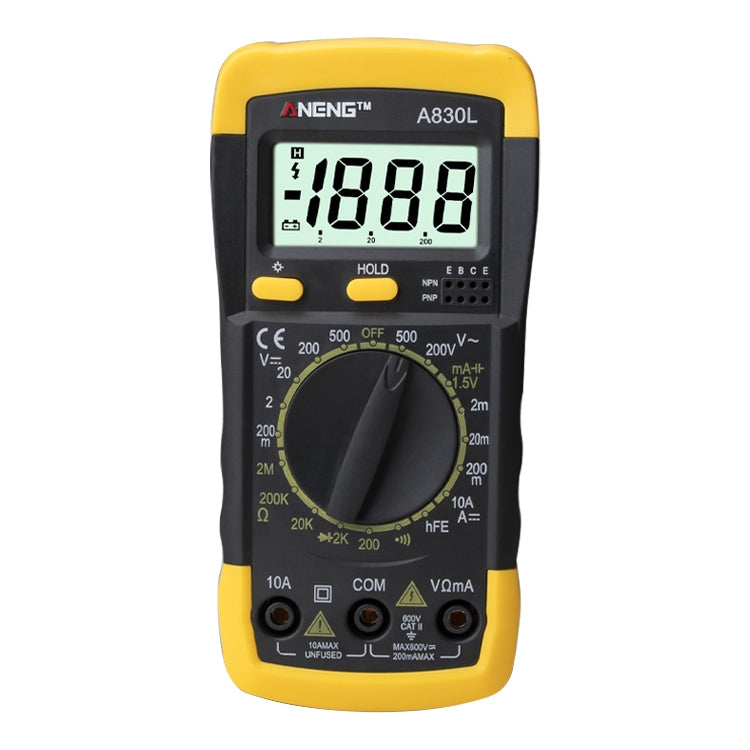 ANENG A830L Handheld Multimeter Household Electrical Instrument (Yellow Grey), OG8759A, OG8759B, OG8759C, OG8759D, OG8759E, OG8759F