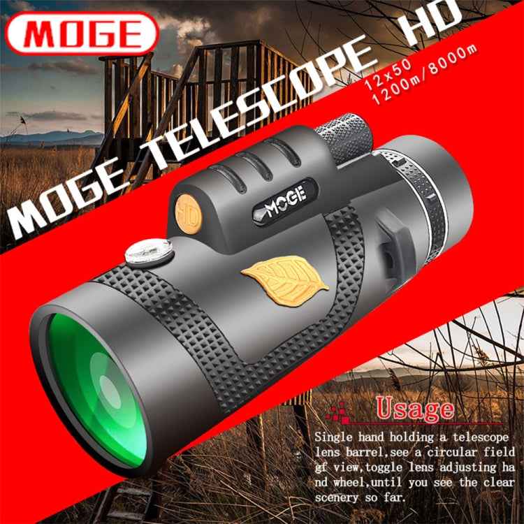 Moge 12x50 Professional HD Monocular Night Vision Telescope