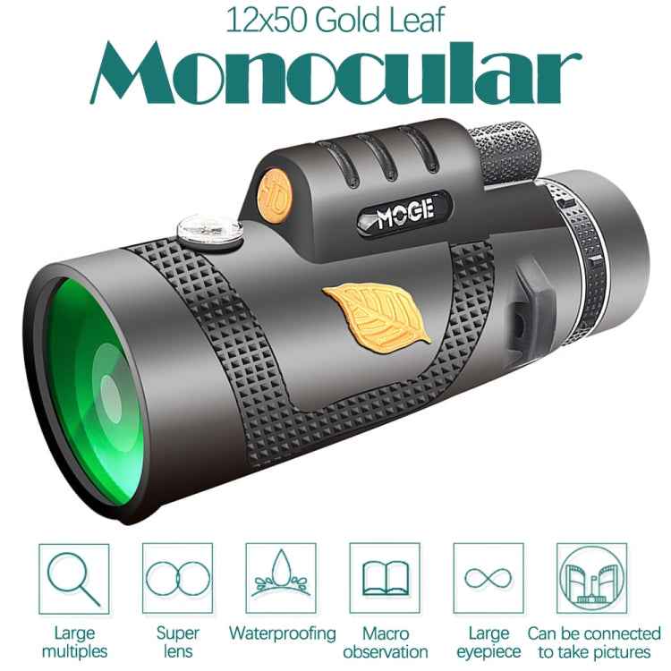 Moge 12x50 Professional HD Monocular Night Vision Telescope