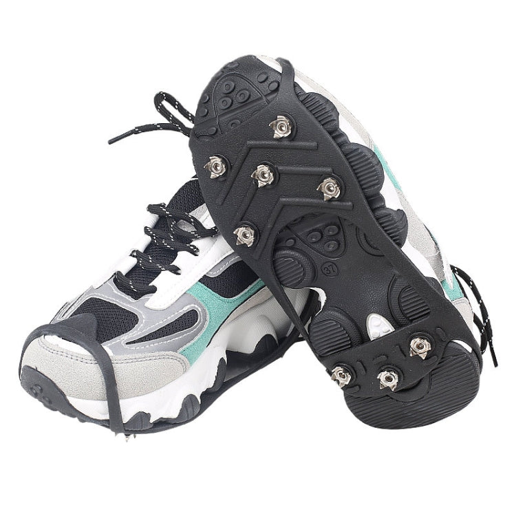 1 Pair 011 8-teeth Outdoor Snow Ice Ground Anti-slip Crampons Shoe Cover, Size:L (255-275mm), Size:L (255-275mm)