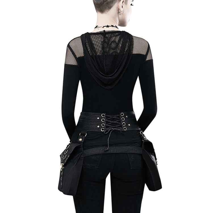 FBG003BK Ladies PU Leather Waist Bag, Size: 23 x 19.5cm, Strap Length: 130cm