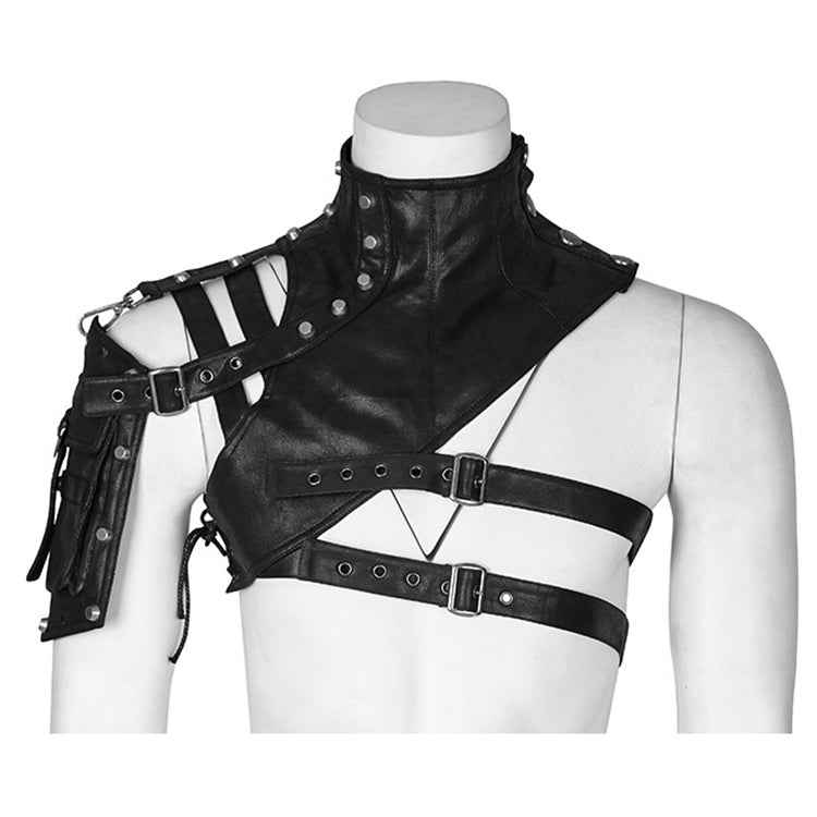 FHG303BK Leather Armor Shape One-shoulder Bag for Ladies