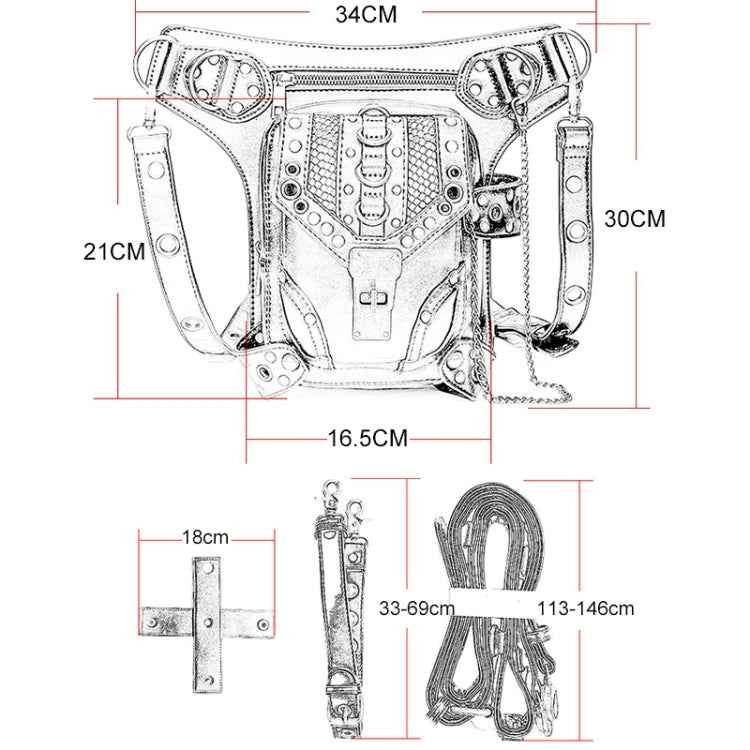 HG043 Retro One-shoulder Bag Cross-body Bag Waist Bag for Ladies, Size: 34 x 30cm