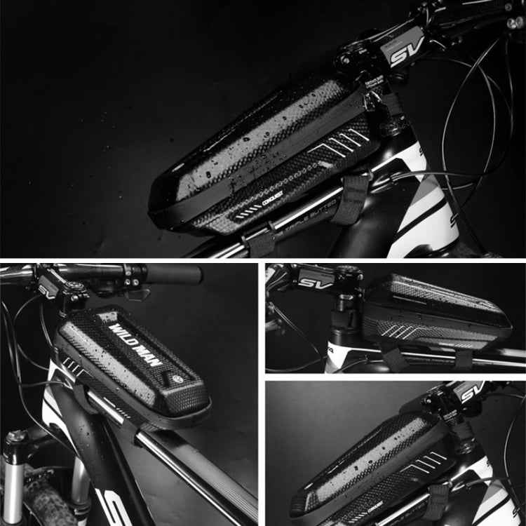 WILD MAN E5 Waterproof Front Bag MTB Large Capacity Bicycle Tube Bag Riding Accessories