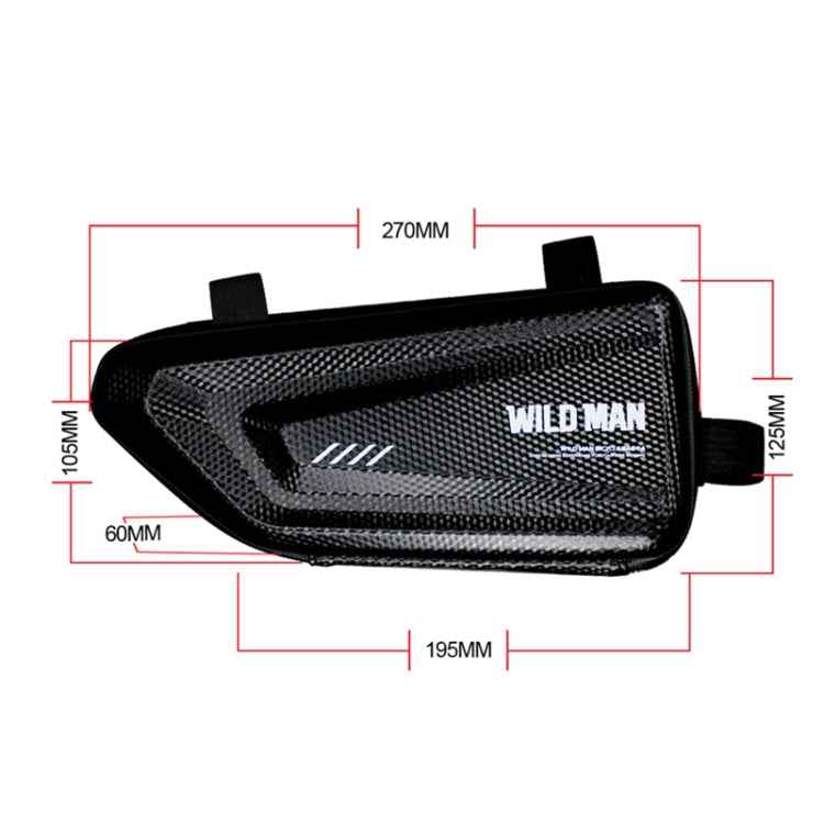 WILD MAN E4 Waterproof Front Bag MTB Mobile Phone Sets Bicycle Tube Bag Riding Accessories