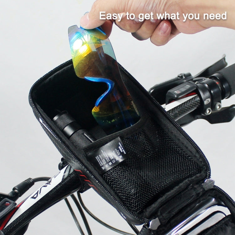 WILD MAN E1 Waterproof Front Bag MTB Mobile Phone Sets Bicycle Tube Bag Riding Accessories, E1 (Black), E1 (Red)