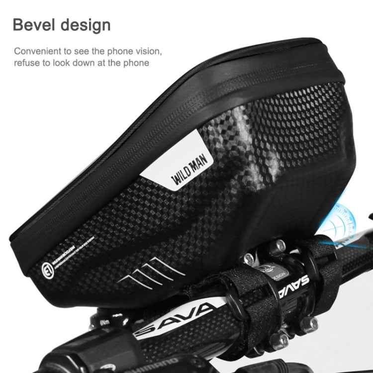 WILD MAN E1 Waterproof Front Bag MTB Mobile Phone Sets Bicycle Tube Bag Riding Accessories