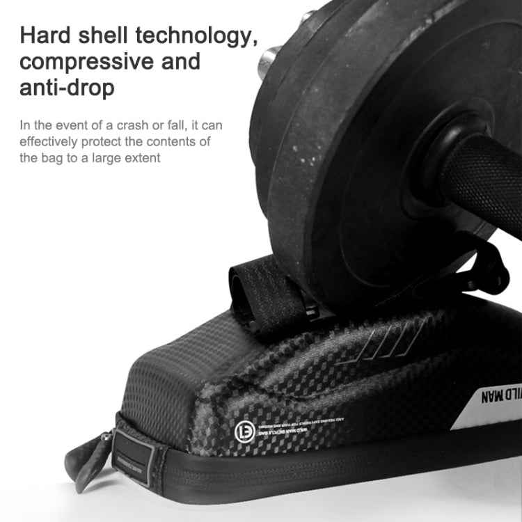 WILD MAN E1 Waterproof Front Bag MTB Mobile Phone Sets Bicycle Tube Bag Riding Accessories