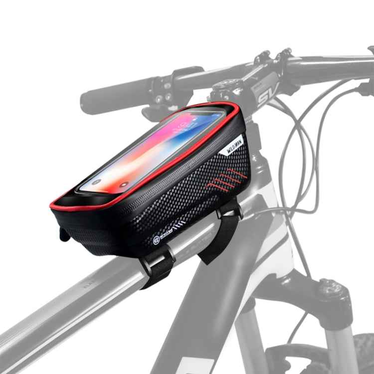 WILD MAN E2 Waterproof Front Bag MTB Mobile Phone Sets Bicycle Tube Bag Riding Accessories