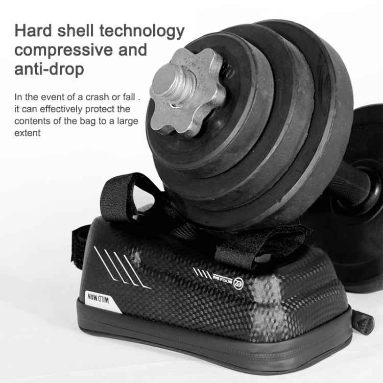 WILD MAN E2 Waterproof Front Bag MTB Mobile Phone Sets Bicycle Tube Bag Riding Accessories
