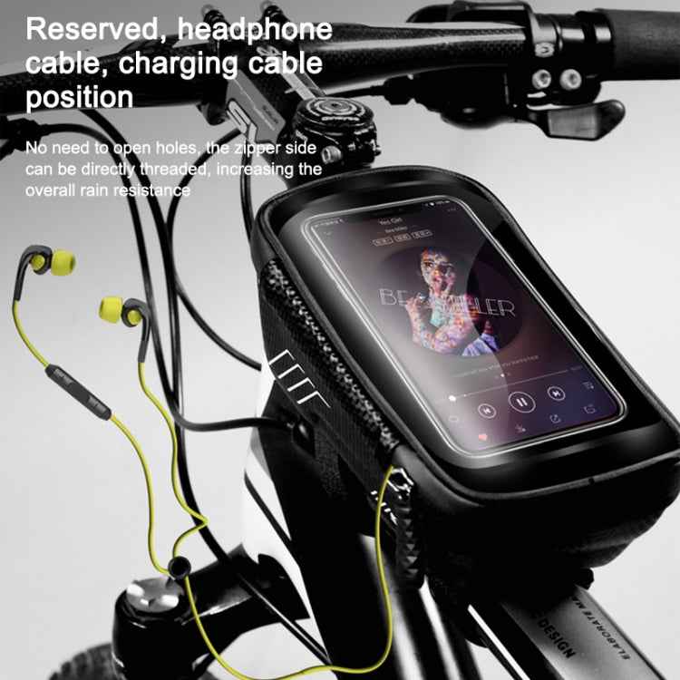 WILD MAN E2 Waterproof Front Bag MTB Mobile Phone Sets Bicycle Tube Bag Riding Accessories