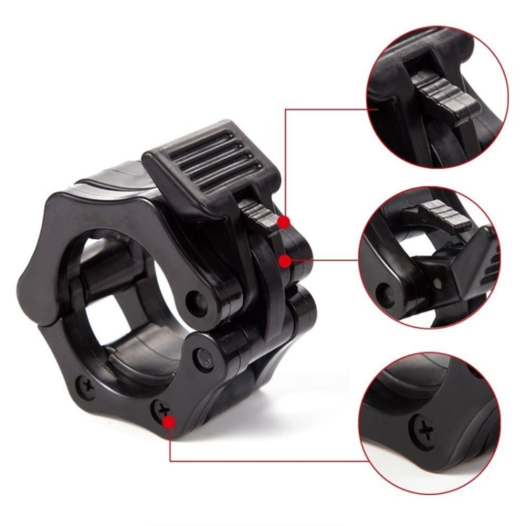 Fast Austrian Bar Chuck Lock Barbell Plastic Buckle, Diameter: 25mm(Black), 25mm