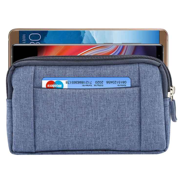 Sports Denim Universal Phone Bag Waist Bag for 5.5~6.3 inch Smartphones, Size: L