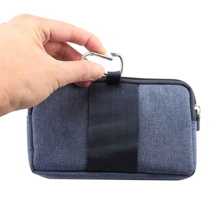 Sports Denim Universal Phone Bag Waist Bag for 5.5~6.3 inch Smartphones, Size: L