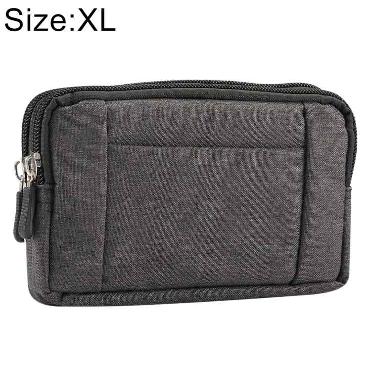 Sports Denim Universal Phone Bag Waist Bag for 6.4~6.5 inch Smartphones, Size: XL