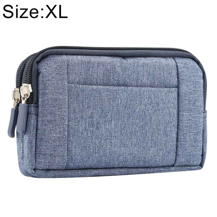 Sports Denim Universal Phone Bag Waist Bag for 6.4~6.5 inch Smartphones, Size: XL