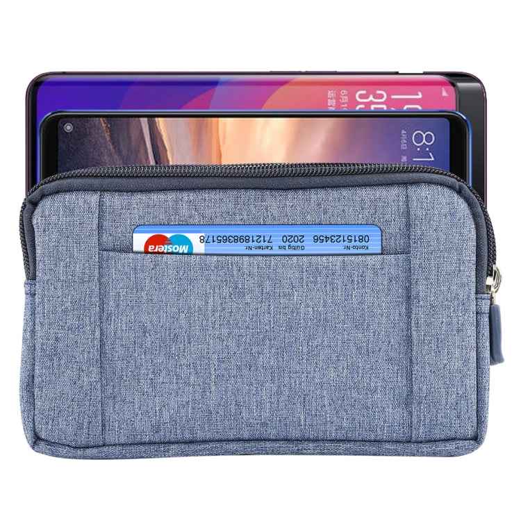 Sports Denim Universal Phone Bag Waist Bag for 6.4~6.5 inch Smartphones, Size: XL