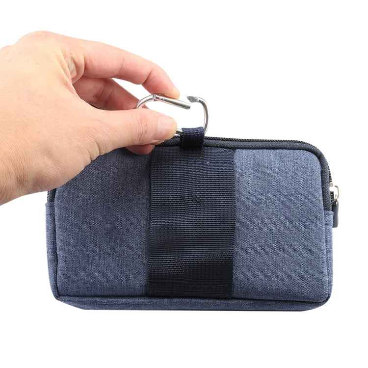 Sports Denim Universal Phone Bag Waist Bag for 6.4~6.5 inch Smartphones, Size: XL