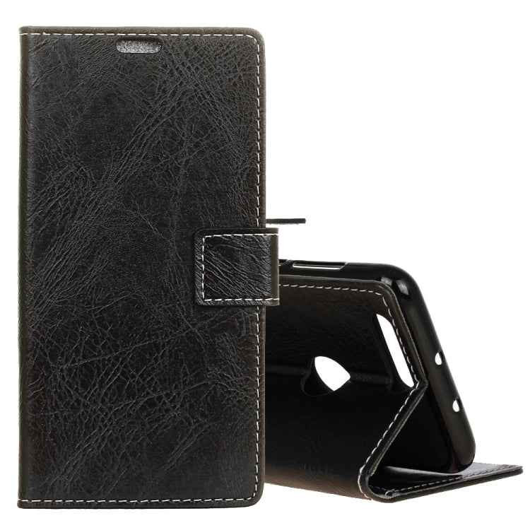 Retro Crazy Horse Texture Horizontal Flip Leather Case for OPPO A7 / AX7, with Holder & Card Slots & Photo Frame