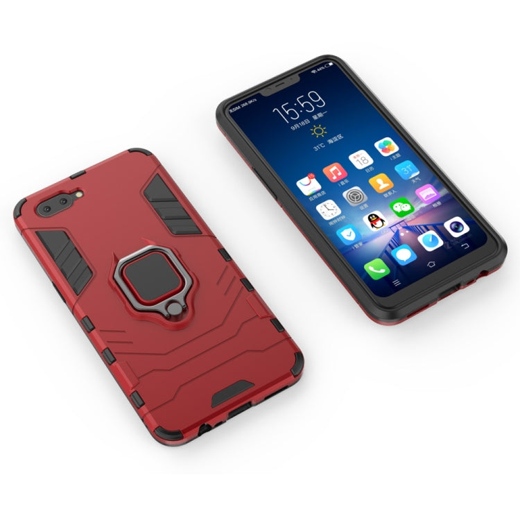 PC + TPU Shockproof Protective Case for OPPO A5, with Magnetic Ring Holder, For OPPO A5