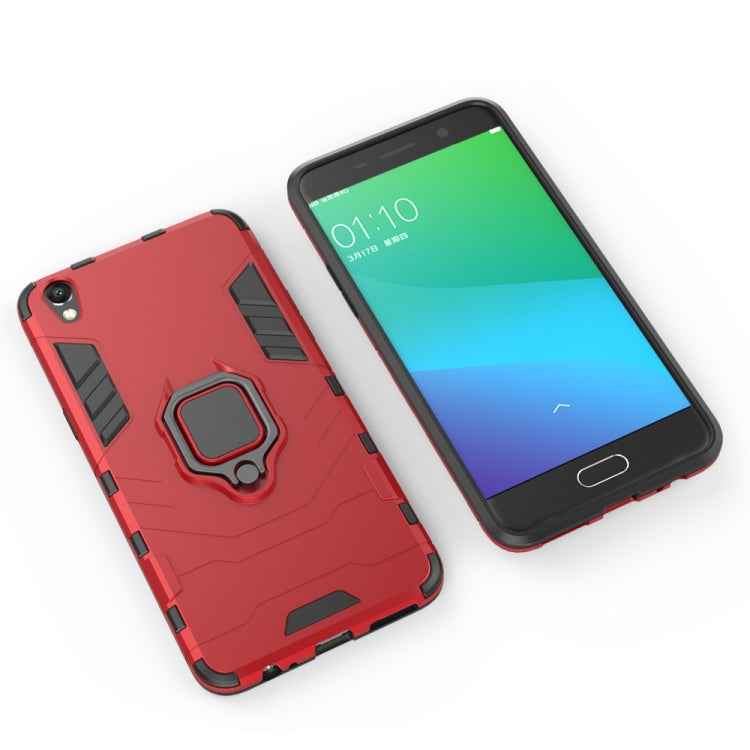 PC + TPU Shockproof Protective Case for OPPO R9 Plus, with Magnetic Ring Holder
