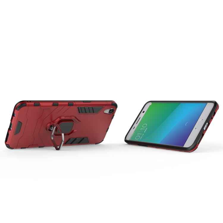PC + TPU Shockproof Protective Case for OPPO R9 Plus, with Magnetic Ring Holder