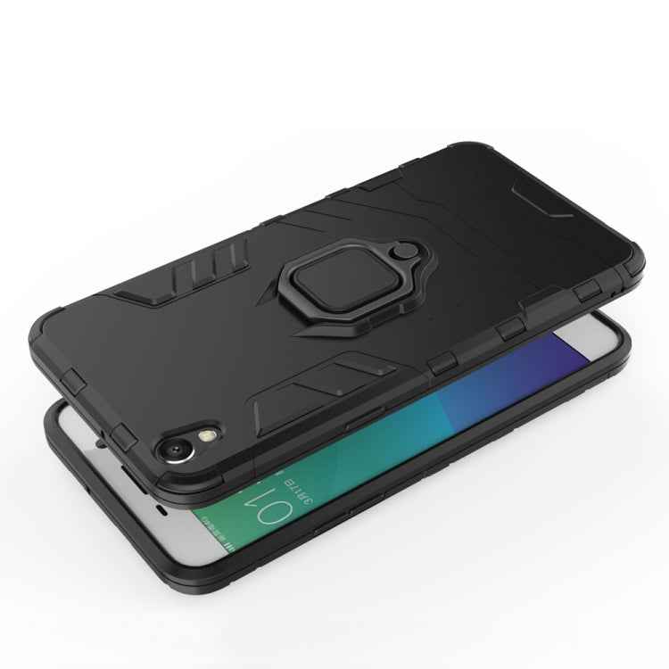 PC + TPU Shockproof Protective Case for OPPO R9 Plus, with Magnetic Ring Holder