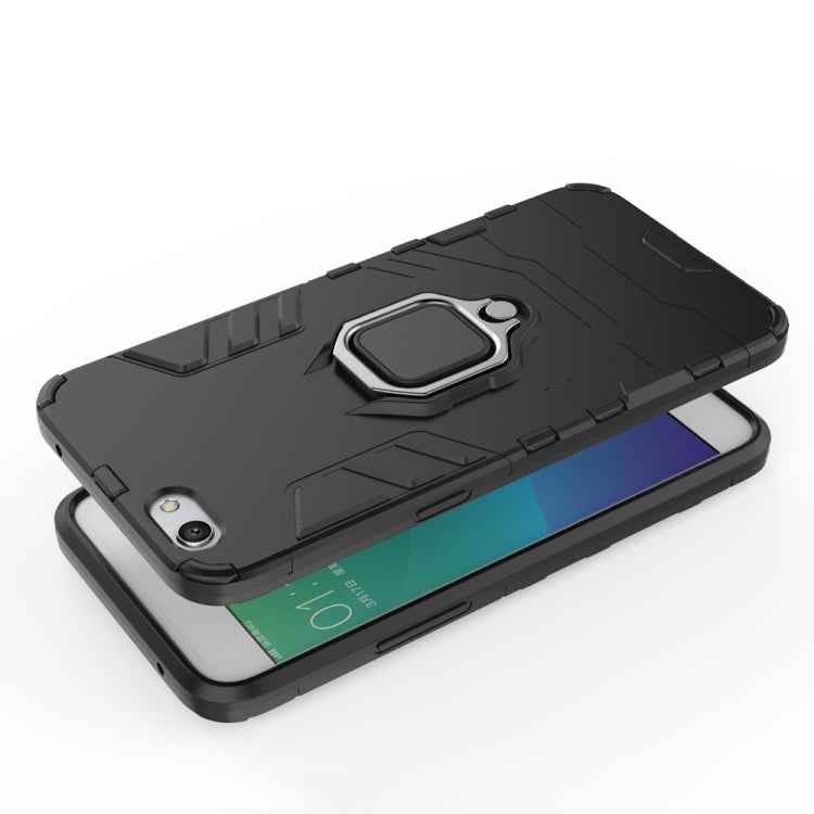 PC + TPU Shockproof Protective Case for OPPO R9s, with Magnetic Ring Holder