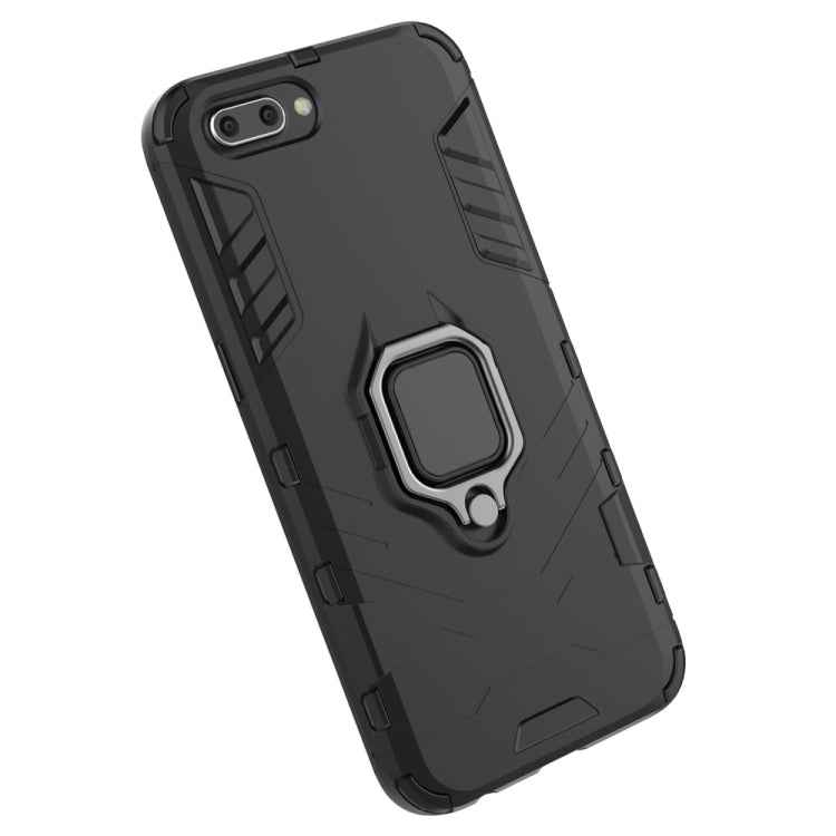 PC + TPU Shockproof Protective Case for OPPO R11, with Magnetic Ring Holder
