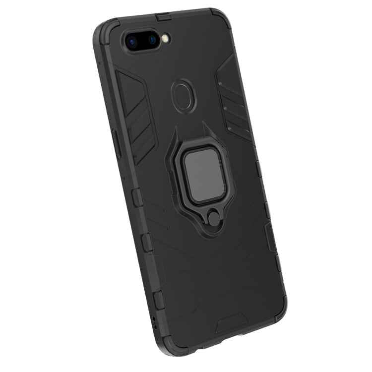 PC + TPU Shockproof Protective Case for OPPO R11s, with Magnetic Ring Holder
