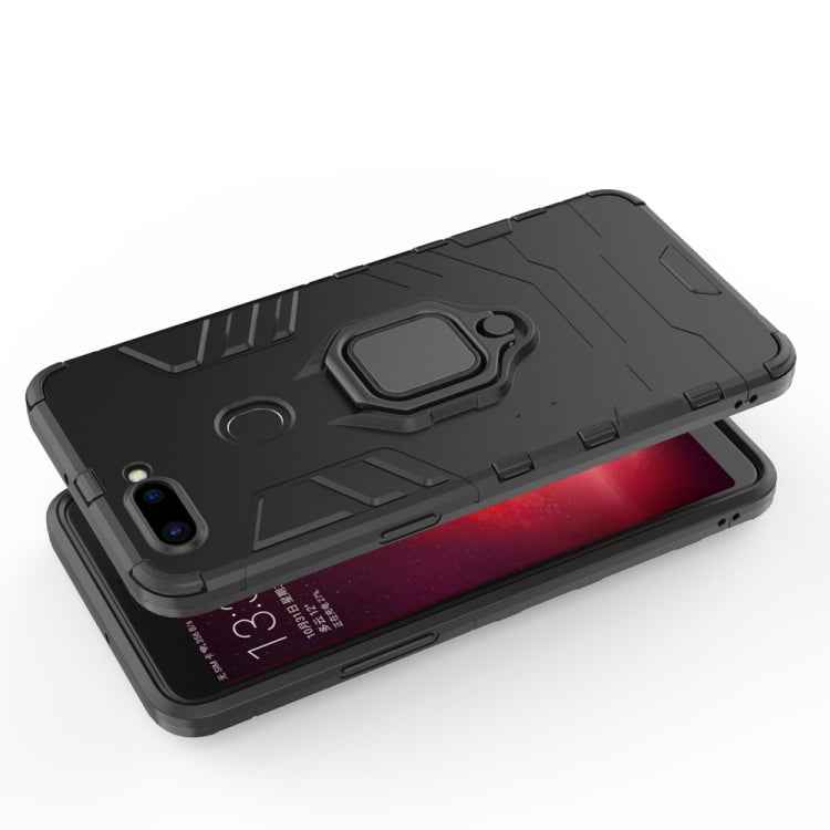 PC + TPU Shockproof Protective Case for OPPO R11s, with Magnetic Ring Holder