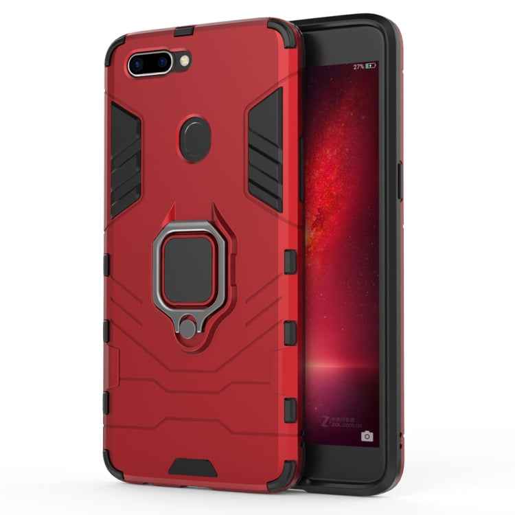 PC + TPU Shockproof Protective Case for OPPO R11s Plus, with Magnetic Ring Holder