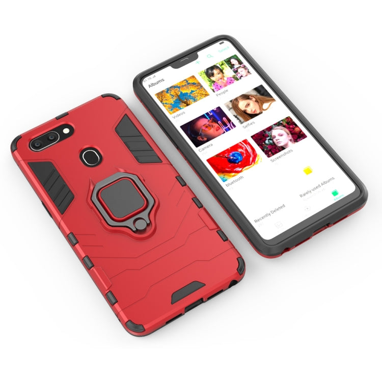 PC + TPU Shockproof Protective Case for OPPO R15, with Magnetic Ring Holder, For OPPO R15