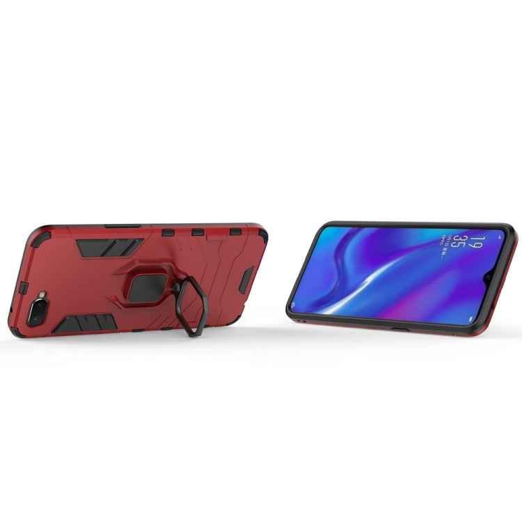 PC + TPU Shockproof Protective Case for OPPO K1, with Magnetic Ring Holder