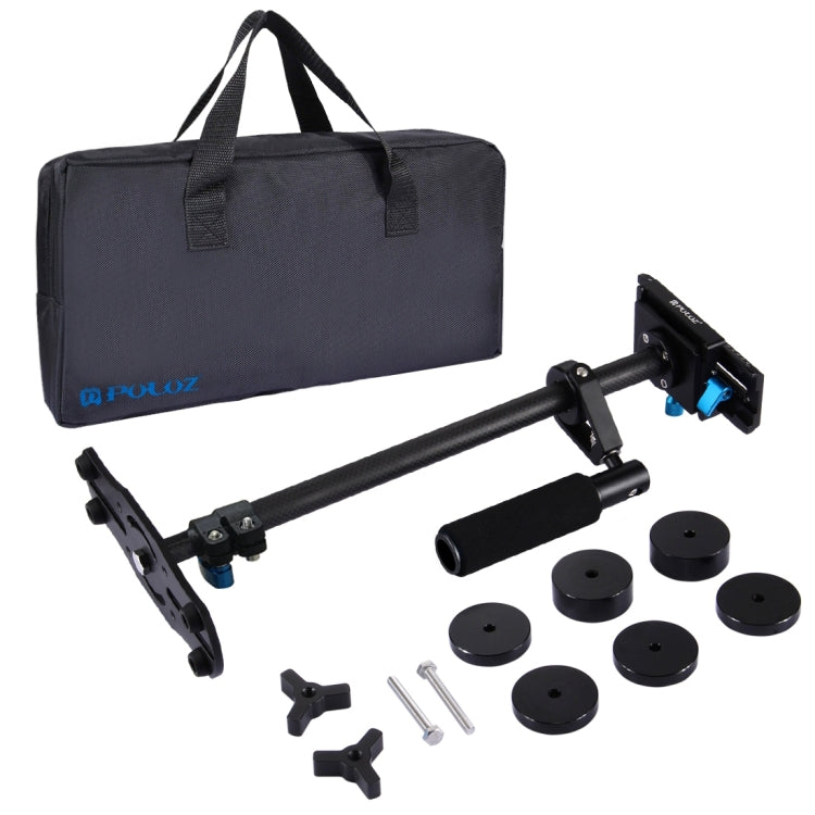 PULUZ 38.5-61cm Carbon Fibre Handheld Stabilizer for DSLR & DV Digital Video & Cameras, Load Range: 0.5-3kg