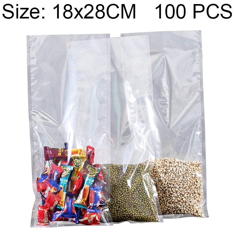 100 PCS Food Vacuum Packaging Transparent Plastic Bag Nylon Fresh-keeping Bag, Size: 25cm x 35cm, Size: 18cm x 28cm