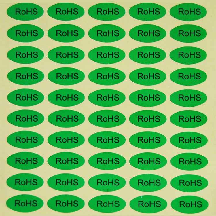 1000 PCS Oval Shape Self-adhesive RoHS Sticker RoHS Label, Size: 10x20mm